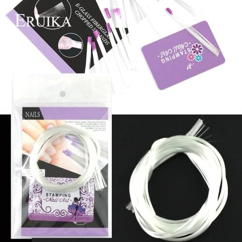 ERUIKA 1 Pack Fiberglass Nail Extension Form for Nail Silk Extension Fibernails Acrylic Tips Building Wraps Manicure Art Tools