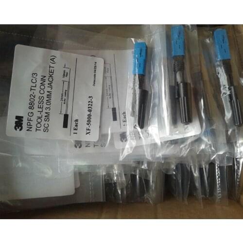100pcs 3M 8802-TLC/3 fiber optic fast connector Fiber Optic Fast Connector Singlemode SC UPC SC quick connector