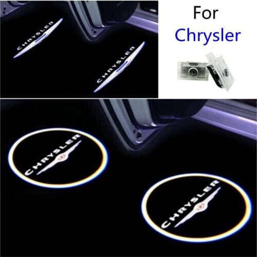 2pcs Car For Chrysler Led Door Light Laser Projector Logo Welcome Light For Chrysler 300 300c 200 Sebring FR JR JS Lancia Thema