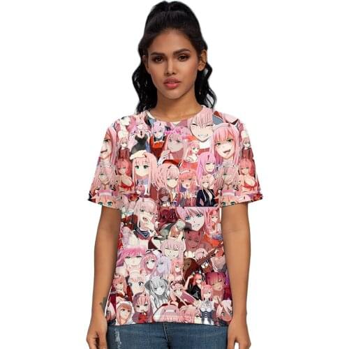 2020 DARLING In The FRANXX T Shirt 3D Print Sport Women/Men Summer Short Sleeve Men T Shirts Casual Tops Tees Street Clothes