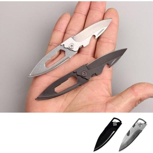 EDC Folding Knife Multifunctional Self defense Mini Keychain Outdoor Multi Tool Key Pocket Letter Pare Peeler Opener Knife Tools