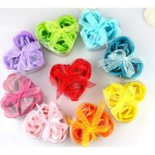 30pcs/lot (10 boxes)Bath Body Soap Rose Petal Flower Soap Gift Party Wedding Decoration Baby Shower Favors Gifts