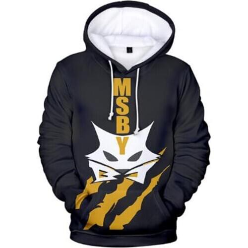 Anime Haikyuu Hinata Shoyo Tobio Kageyama Cosplay Costume Msby Black Jackals 3D Print Oversized Mens Hoodies and Sweatshirts