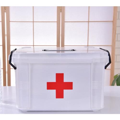 Medicine Box First Aid Storage Box Home Medical Box Family Medicine Chest Double Layer Box Portable Medicine Box