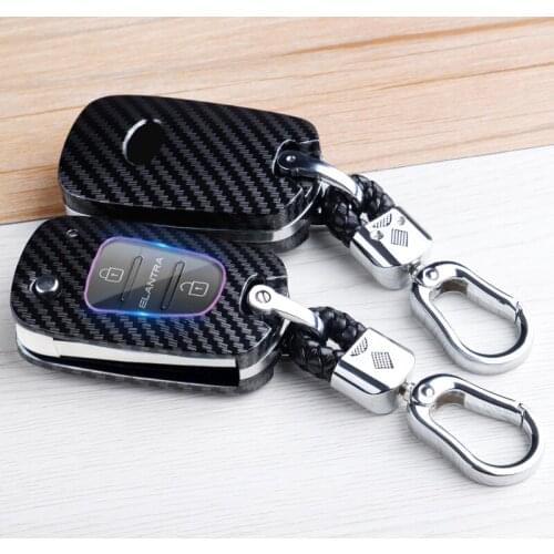 ABS Carbon Fiber Car Remote Key Case Fob For Kia K2 K5 Sportage Ceed Picanto Rio For Hyundai I20 i30 ix25 ix35 hb20 Key Case