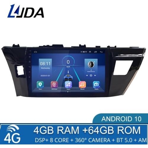 4G+64G DSP Android 10 Car Multimedia Player For Toyota Corolla Ralink 2014- 2017 2 Din Car Radio GPS Navigation Stereo NO DVD
