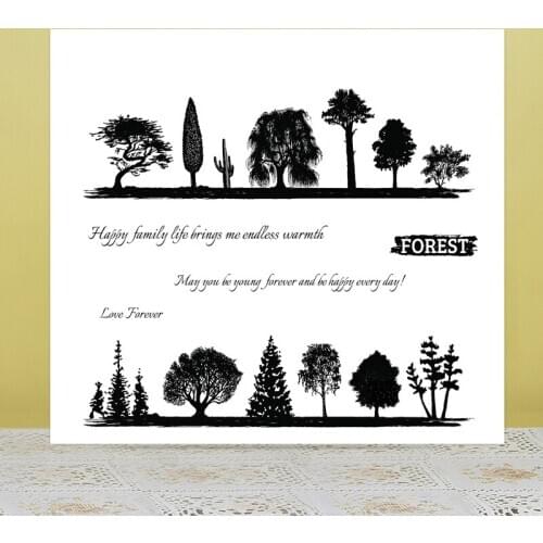 AZSG Forest / Tree / Blessings Clear Stamps For DIY Scrapbooking/Card Making/Album Decorative Silicone Stamp Crafts