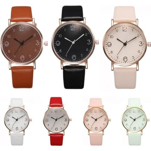 Luxury Band Imitation Leather Quartz Womens Watch Fashion Casual Simple Ladies Watch Female Clock relogio feminina