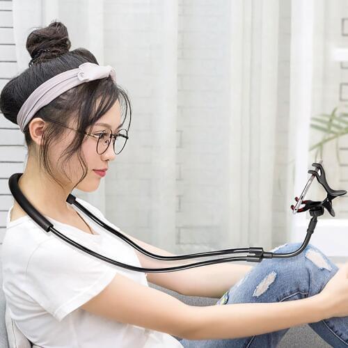 Mobile Phone Holder Lazy Hanging Neck Phone Stands Necklace Bracket Bed 360 Degree Phones Holder Stand For iPhone Xiaomi Huawei