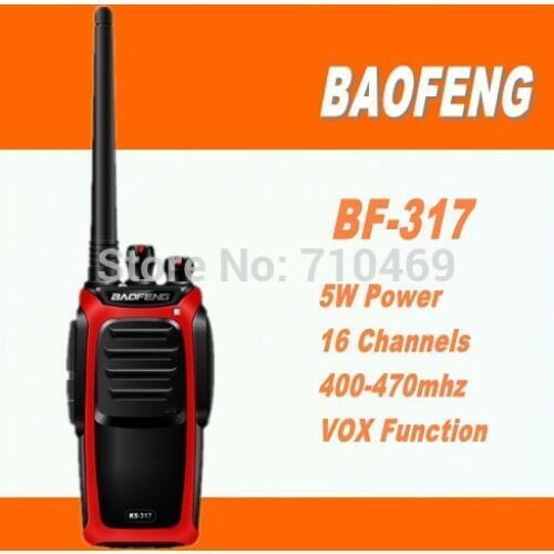 DHL freeship+baofeng bf-317 5W Black Walki Talki FM Radio UHF 400-470 MHz 16CH VOX Bright Flashlight Two Ways Radio pofung