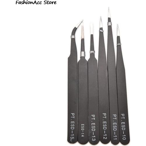 DIY Stainless Steel Beads Tweezer Nail Art Gel Picking Tool Jewelry Portable ESD-10/ESD-11/ESD-12/ESD-13/ESD-14/ESD-15