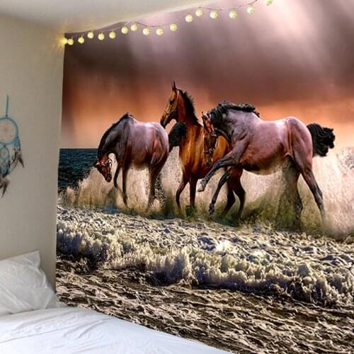 Animal Tapestry, Horse Running Tapestry Wall Art Tapestry Bedroom Living Room Home Dormitory Decoration