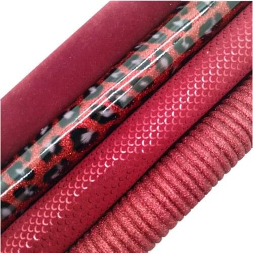 RED Chunky Glitter Canvas Sheet, 8"x11" Glitter Sheets, Faux Leather Sheet, Chunky Glitter Hair Bow & Earring Fabric XM019