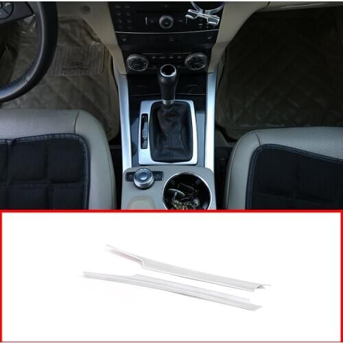 Carbon Fiber style For Mercedes benz GLK Class X204 2008-2015 ABS chrome Car Center Console Decoration Strips Trim Accessories
