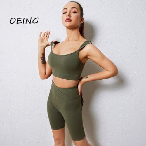 Plus Size Yoga Set Short Leeeging 2 Piece Set Women Workout Set Fitness Clothing