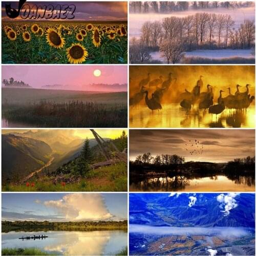 Beautiful Landscape Diamond Painting Clouds and Fog 5D Diy Wall Art Diamond Embroidered Mosaic Inlaid Room Decoration Gift