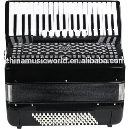 Best performance 37keys 96Bass Piano Accordion AFA-44 Black color Afanti Music