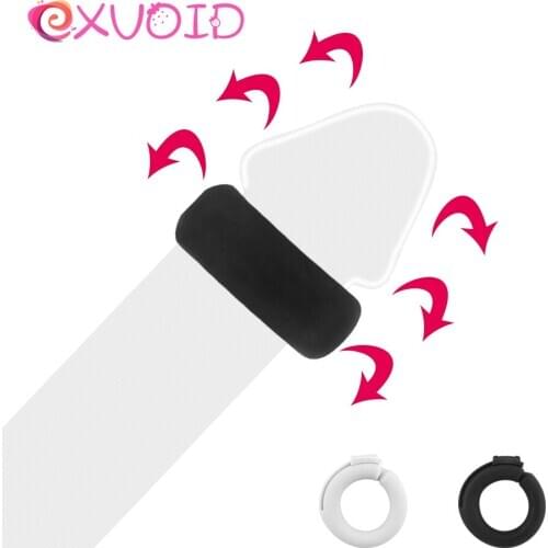 EXVOID Cock Sleeve Ring Adjustable Penis Silicone Rings Delay Ejaculation Prolong Erection Male Chastity Device Sex Toys For Men