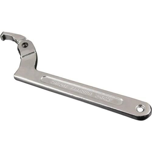 Multifunctional Chrome Vanadium Adjustable Square Head and Round Head Spanner Hook Wrench Tools Hand Tool