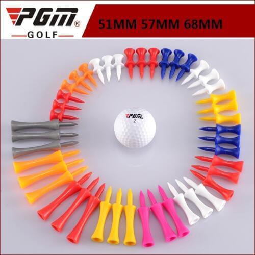 PGM 100PCS Plastic Castle Golf Tees Random Color Mixed Length Golf Ball Holder 51mm 57mm 68mm D1140