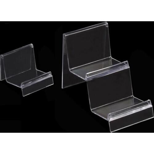 1PCS Acrylic Transparent Display Shelf Mobile book Wallet Glasses Rack single/double layers Jewellery Display Stand Packaging