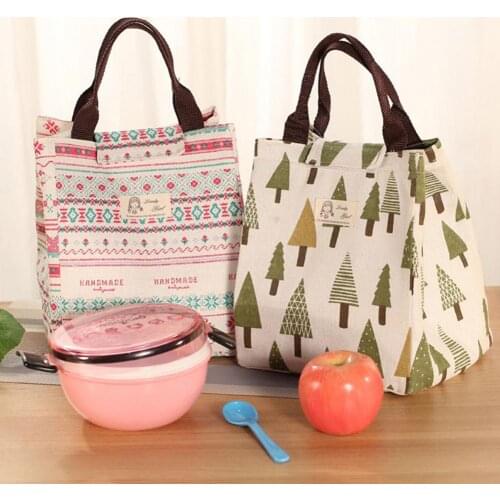 Hot Sales Portable Thermal Insulated Bento Lunch Box Tote Cooler Holder Picnic Storage Bag