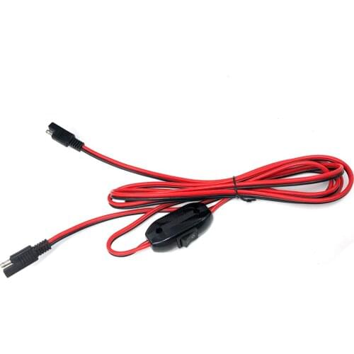 SAE TO SAE 2-Pin Quick Disconnect Plug SAE Battery Extension Cable 180cm 14AWG Gauge for Camp Trailer Solar Panels Battrey