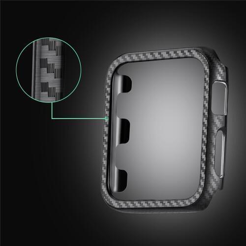 Thin Anti-fall Carbon Fiber Case for Apple Watch 6 Cover 38/42mm 40/44mm Protective Bumper for iWatch Series 6/5/4/SE/3/2 Shell