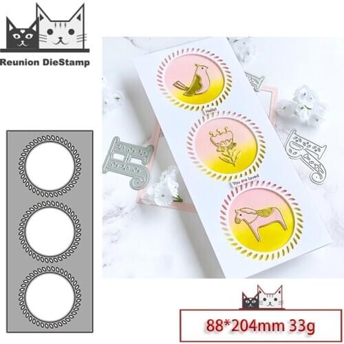 Reunion New Design Craft Metal Die Cuts Rectangle Round Frame Cutting Die Scrapbooking Album DIY Paper Card Embossing Stencils