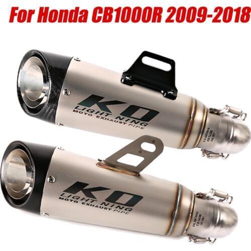 For Honda CB1000R 2009-2018 Exhaust Mid Link Pipe Escape Connecting Section Tube Slip On 51mm Muffler Tips End Pipe Motorcycle