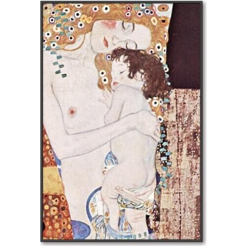 Cross stitch kits Embroidery needlework sets 11CT water soluble canvas patterns 14CT portrait Mother and child -NCMP067