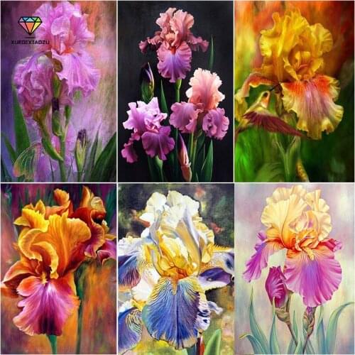 XUEQIXIAOZU Full Round Flowers and vase Diamond embroidery Diamond drawing 5D DIY Diamond setting Mosaic painting gift 2020 New