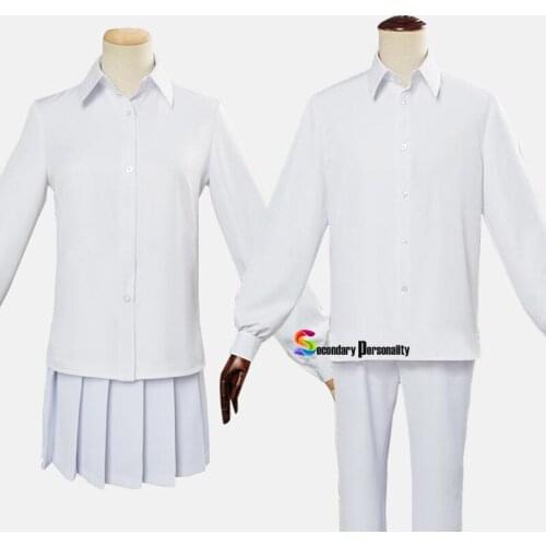 The Promised Neverland Emma Cosplay Costume Women Girls School Uniforms Halloween Carnival Costume