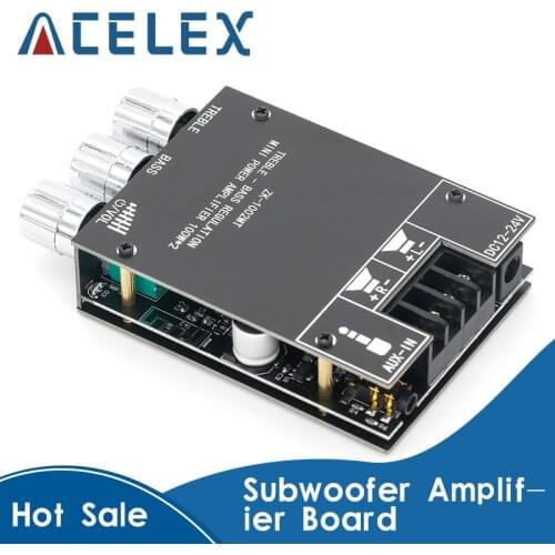 ZK-1002T TPA3116D2 Bluetooth 5.0 Subwoofer Amplifier Board 2*100W 2.0 Channel High Power Audio Stereo Amplifier Board Bass AMP