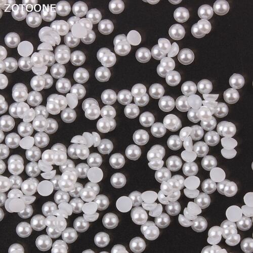 ZOTOONE 1000pcs/lot White Glue Rhinestones for Fabric Flat Back Rhinestones on Clothes Rhinestone Applique Needlework Nail Art E
