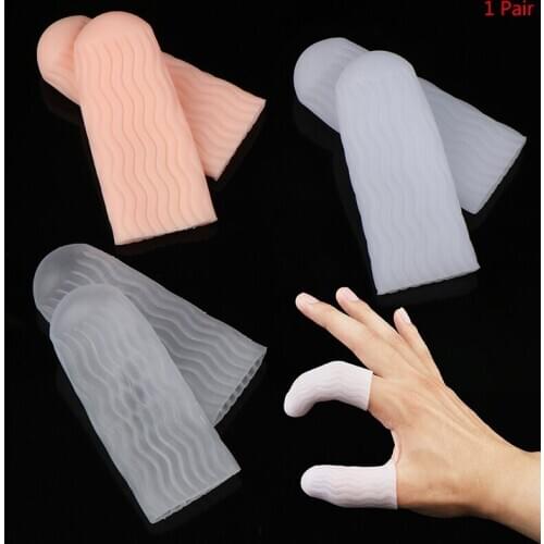 1 Pairs Silicone Gel Tube Bandage Finger Toe Protector Glove Sleeves Pain Relief Heated Finger Gloves Non-Slip