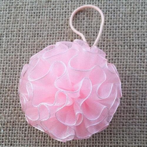 2pcs 10Color kids girls Elastic flowers Hair Bands spherical Scrunchie Hair Tie Ring Rope Girls' Ponytail Holder Casual Headwear