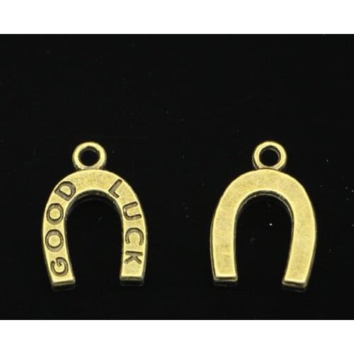 25pcs Antique Bronze lucky horseshoe good luck Charms for DIY Bracelets Jewelry Findings 17*12mm