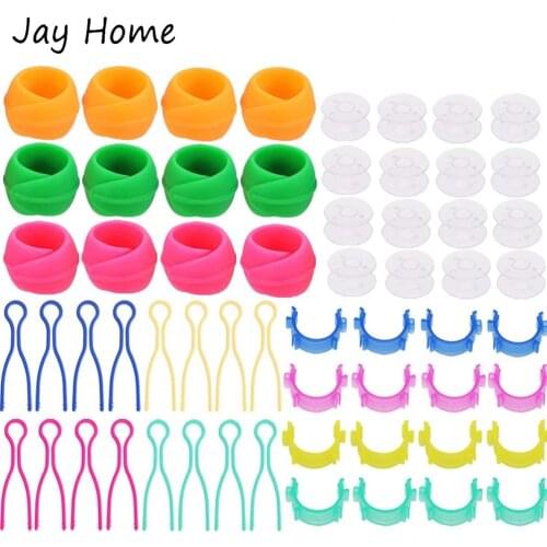36PCS Sewing Thread Clips Bobbin Buddies Holders Thread Spool Huggers Colorful Thread Clips for Embroidery Quilting Sewing