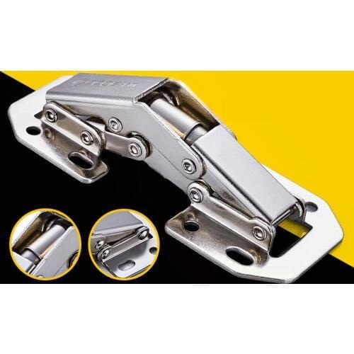 4 Inch 90 Degree Free Opening Hinge Wardrobe Cupboard Wood Door Without Slotting Furniture Hardware Concealed Hinges Thickening