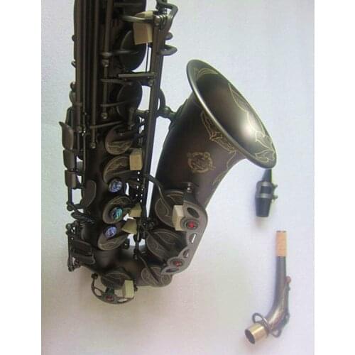 SUZUKI Real Photo High Quality Alto Saxophone E flat Matte Black Beautiful Buttons Plated Professional Musical Instruments Sax
