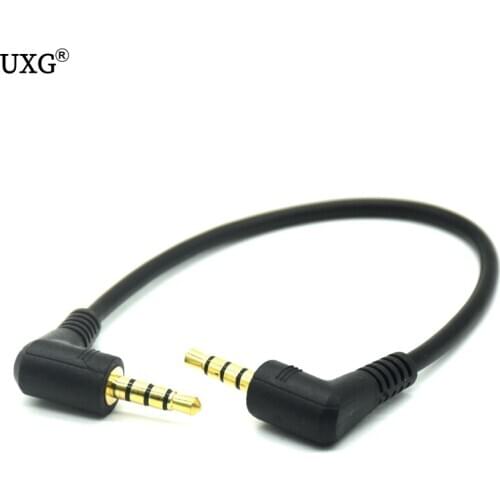 3.5mm Jack Audio Cable Double 90 Degree Angle 3.5 Male to Male Auxiliary Stereo Cord Compatible iPhone Tablet Headset Headphone