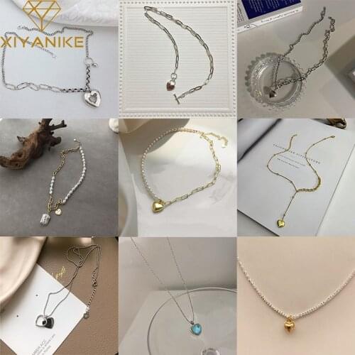 XIYANIKE 925 Sterling Silver Variety Love Heart Bracelet Female Trendy Simple Jewelry Adjustable Gifts Prevent Allergy Wholesale