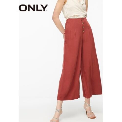 ONLY Womens Summer Loose Fit Wide-leg Thin Pants |119250502