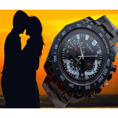 DaWhome High grade fashion sports pin big dial quartz, mens black watches student watches relogio masculino mens wrist watch