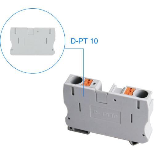 D-PT10 End Cover for PT-10 Din Rail Terminal Blocks End Cover Plate