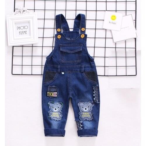 IENENS 1-3Y Baby Overalls Boys Girl Jeans Dungarees Toddler Infant Denim Long Pants Kids Boy Jeans Jumpsuit Children Trousers