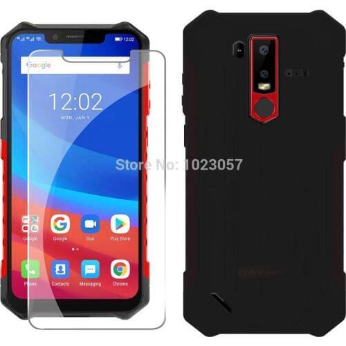 For Ulefone Armor 6 Soft Case For Ulefone Armor 6 Black Soft TPU Case With Full Tempered Glass For Ulefone Armor 6