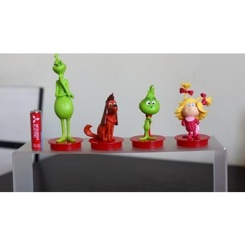 Pvc figure model Toys Green--Monster Gr inc h Movie Hand Model Doll Decoration Toy Doll 4pcs/set