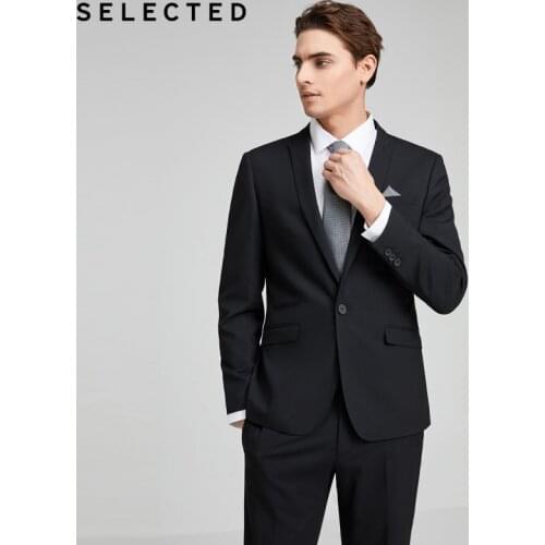 SELECTED Mens Slim Fit Pure Color Jacket Business Casual Blazer S|42015X512
